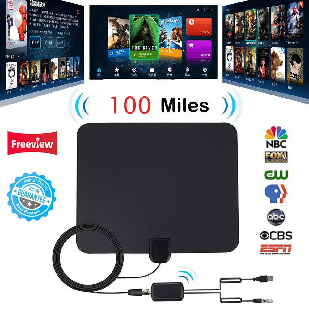 200 миля диапазонная антенна ТВ цифровой HD Skywire новейший стиль 4K Antena цифровой Внутренний, HDTV 1080p