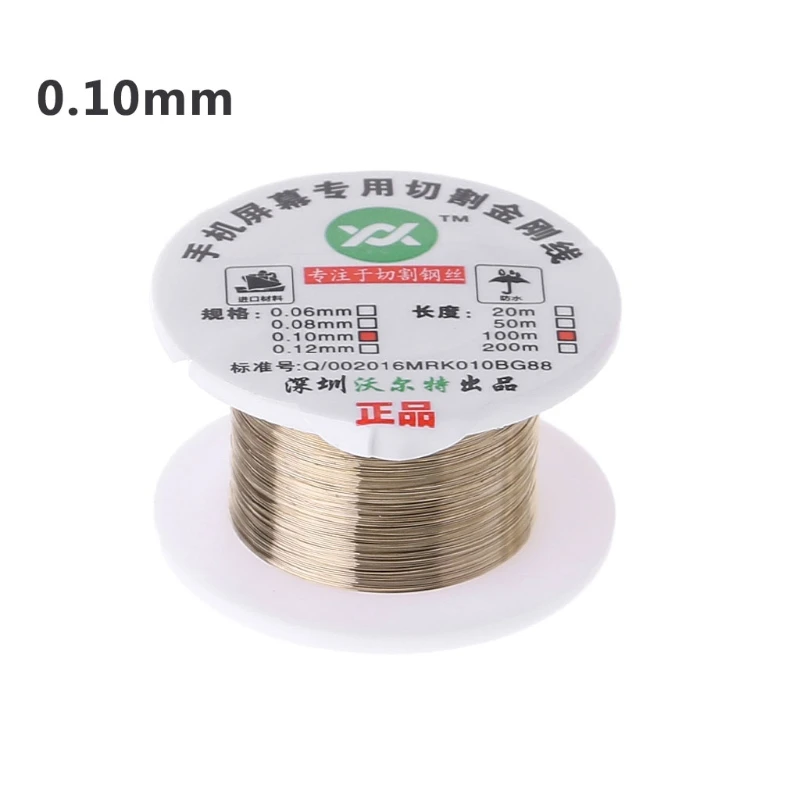 Stainless Steel Wires 0.05mm 0.06mm 0.08mm 0.1mm Alloy Gold Molybdenum Wire for LCD Display Screen Separator Repair