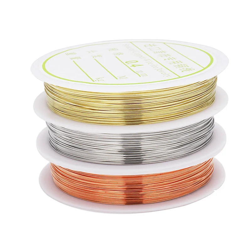

1 Roll 0.2-1.0mmColorfast Copper Wire For Bracelet Necklace Jewelry DIY Accessories Craft Beading Wire Jewelry Making Wholesale