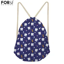 FORUDESIGNS/большие сумки-кисеты с рисунком из мультфильма, милая сумка для женщин, повседневный рюкзак на веревках, молодежный рюкзак для путешествий для девочек