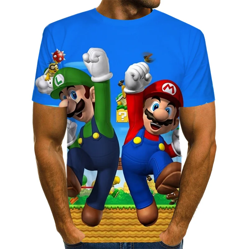 Новая летняя футболка в стиле Харадзюку с классическими играми Супер Марио футболка с 3d принтом Марио футболка для рождественского костюмированного представления в стиле хип-хоп - Цвет: NT928