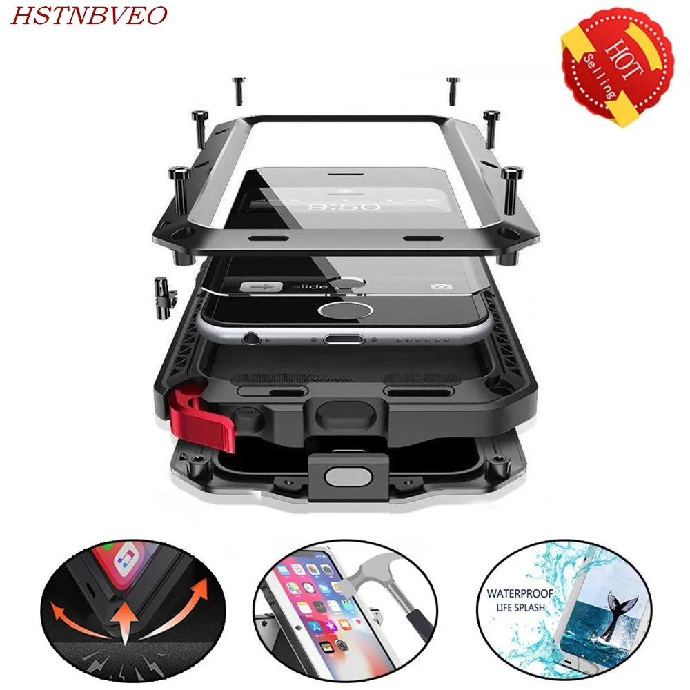 

Shockproof Armor Cover For Samsung S6 S7 S8 S9 S10 S20 Plus Metal Case Full Protective Waterproof Cases For Samsung Note 8 9 10