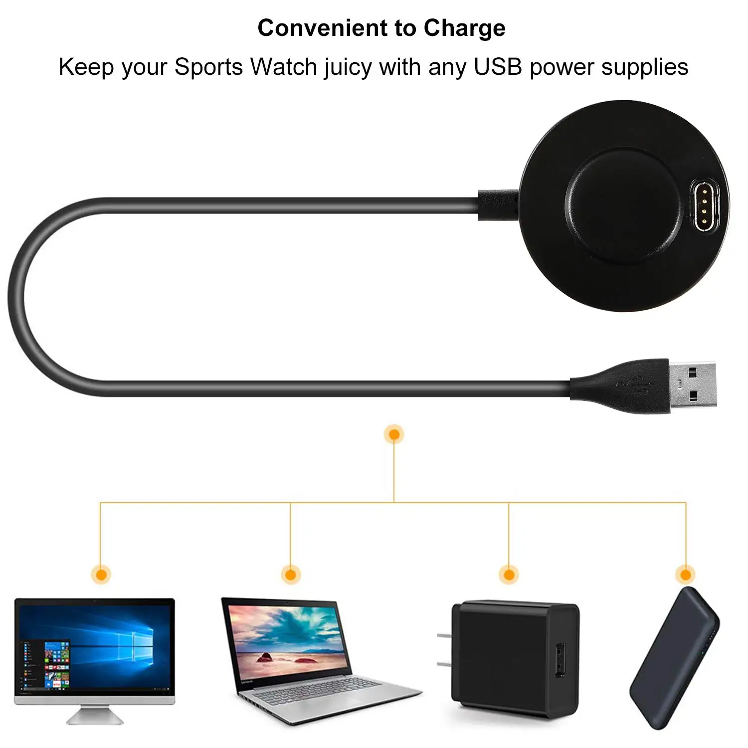 Смарт-часы USB зарядная станция Док-станция с синхронизацией данных Совместимость для Garmin Vivoactive 3/Fenix 5 5S 5X/Forerunner 935