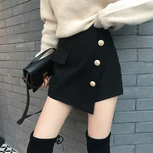 Autumn Winter New Women Shorts Korean Fashion Irregular High Waist Shorts Skirts Ladies Casual Shorts G960