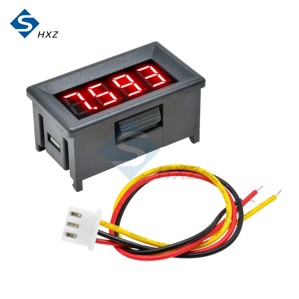 

0.36 inch 0.36'' 4 Bit Mini Digital Voltmeter Volt Voltage Meter LED Panel Electric Voltage Tester 3 Wires 12V 24V 48V DC 0-100V