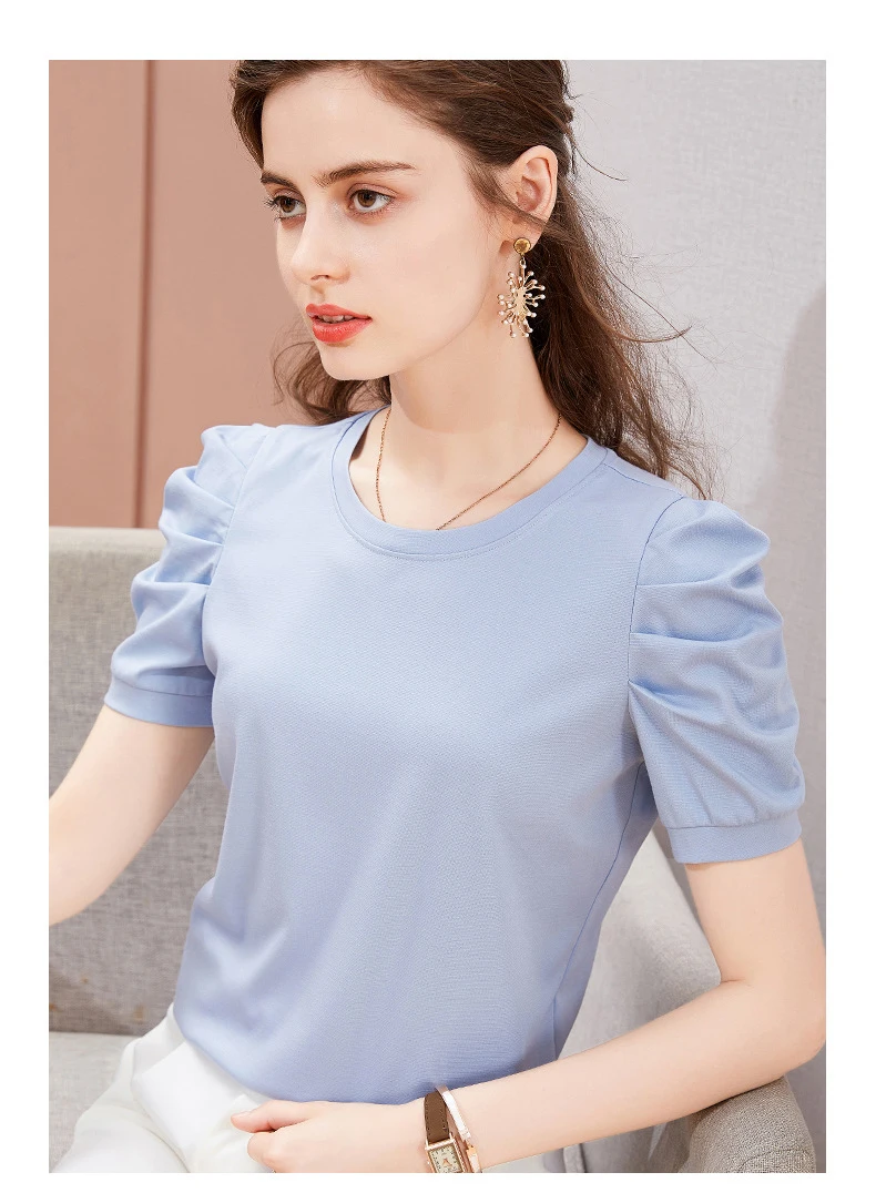 Puff Sleeve T Shirt Women Short Sleeve T-shirt Cotton 2021 Summer Tops Short Sleeve Woman Clothes Womens Korean Tee Shirt Femme Puff Sleeve T Shirt Women Short Sleeve T-shirt Cotton 2021 Summer Tops Short Sleeve Woman Clothes Womens Korean Tee Shirt Femme