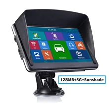 718 oriana 7 polegada pára-sol 8g 128mb capacitivo navegação gps do carro navegador bluetooth europa mapa livre veículo gps caminhão mapa