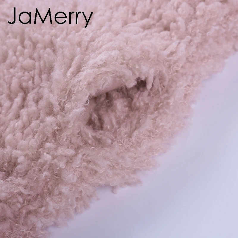 JaMerry/винтажное теплое зимнее пальто из искусственного меха, женская модная уличная одежда, большие размеры, длинное пальто, женское розовое повседневное осеннее пальто, верхняя одежда