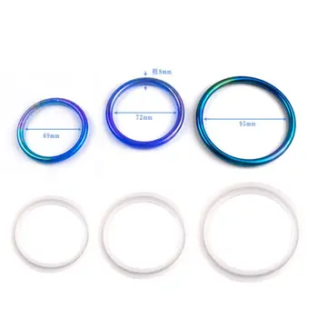 

DIY Crystal Epoxy Mold Bag Zipper Ring Silicone Molds Keychain Bangle Making T4MD