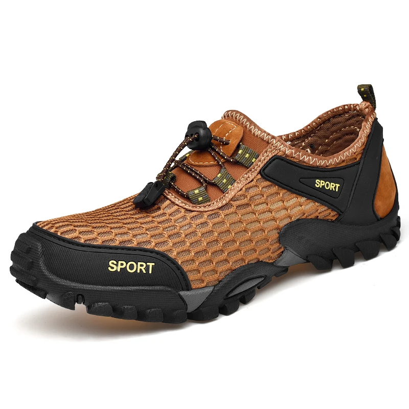 

YOUQIJIA Men Spring Large-size Upstream Outdoor shoes Breathable Non-Slip Amphibious Mesh shoes