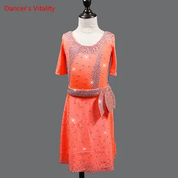 

Latin Dance Performance Clothing Female Child Adult Dress New Sexy Professional High-End Customized Competition Clothes