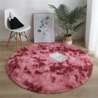 Rainbow Fluffy Round Rug Carpets Living Room Decor Faux Fur Rugs Kids Room Long Plush Rugs for Bedroom Shaggy Rug Modern Mats 2