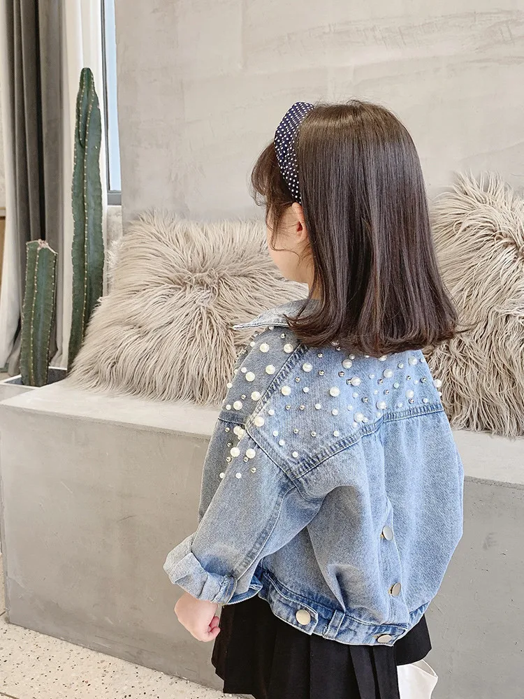 2020 Girl Autumn Fashion Jeans Coat Baby Kids Children Denim Jacket | Детская одежда и обувь