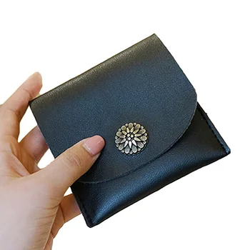 

1PC Thin Wallet Solid Square PU Mini Coin Purse Small Bag Mini Wallet Girl Change Purse Bag Business Card Holder dropshipping