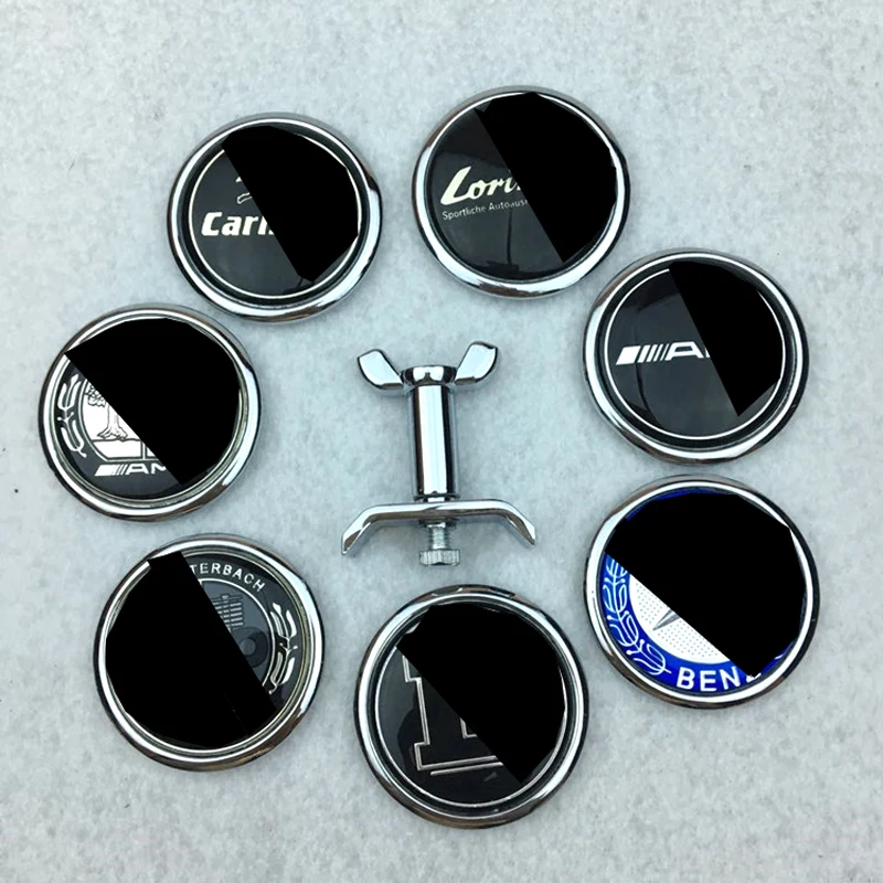 

Car Logo Badge for Mercedes-Benz C-Class E-Class C200 E260 E300 AMG Modified Car Logo Hood Flat Logo Hood Head Logo