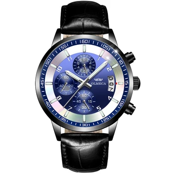 

Three Eyes Six Hands Men's Watch Butterfly Snap Waterproof Sport Luminous Quartz Watches