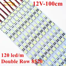 Smarstar 12 в 1 м 3.3ft двойной ряд 8520 Жесткая светодиодная лента света 100 см SMD 120 Samsung светодиодный чип светодиодный бар для отеля домашнее светодиодное освещение