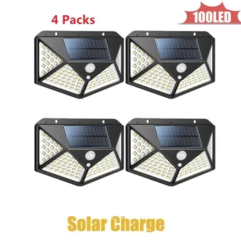 

100 LED Solar Lamp Charged Solar Energy Light Powered Emergency Bulb For Outdoor Garden Camping Tent Fishing 4 sided 270°lightin