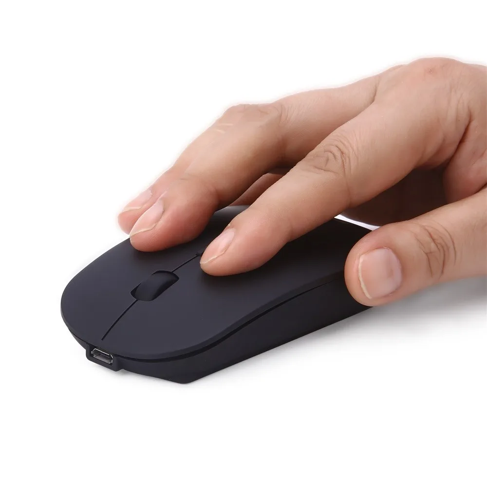 Черный EPULA мышь 1600 dpi USB оптическая беспроводная компьютерная мышь 2,4G приемник супер тонкая мышь для ПК ноутбука дропшиппинг - Цвет: Черный