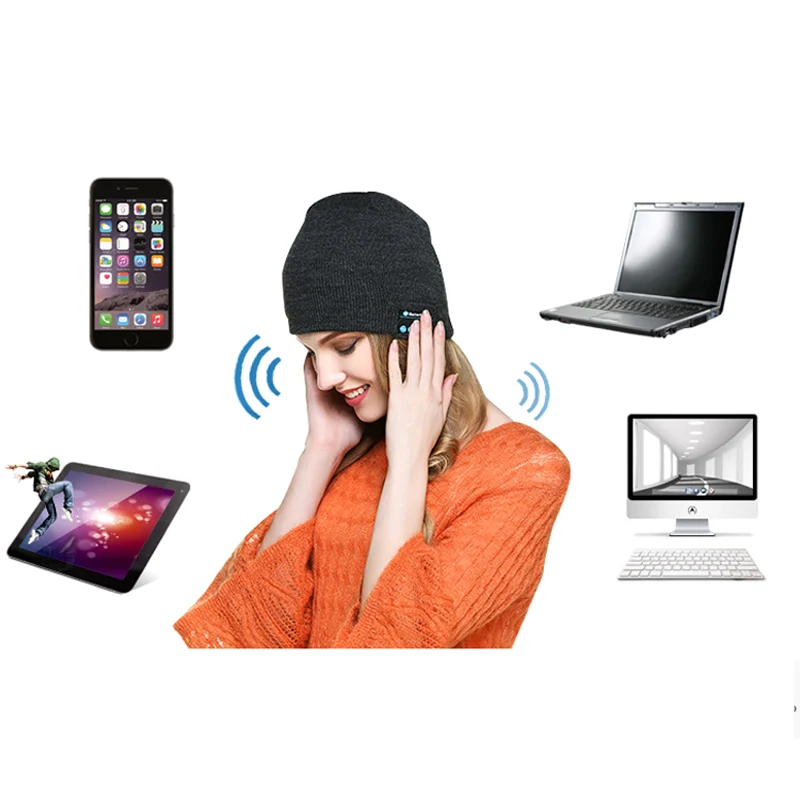 Bluetooth музыкальная вязаная шапочка Беспроводная умная шапка гарнитура наушники Динамик X85