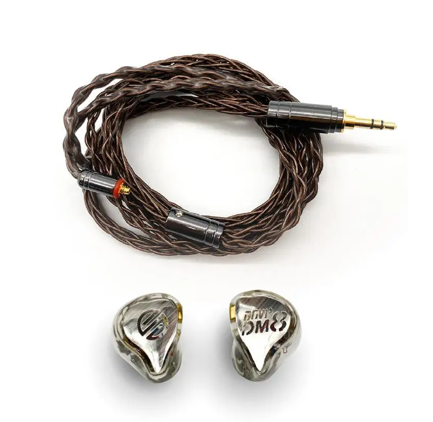 BGVP DM8 Knowles Sonion Balanced 8BA Hybrid In ear HIFI Monitor Music Noise Reduction Audiophile Musician MMCX Earphones Earbuds