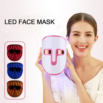 

New Led Facial Mask Korean 3 Colors Photon Therapy Face Mask Machine Light Therapy Acne Led Mask Skin Care Beauty Machine