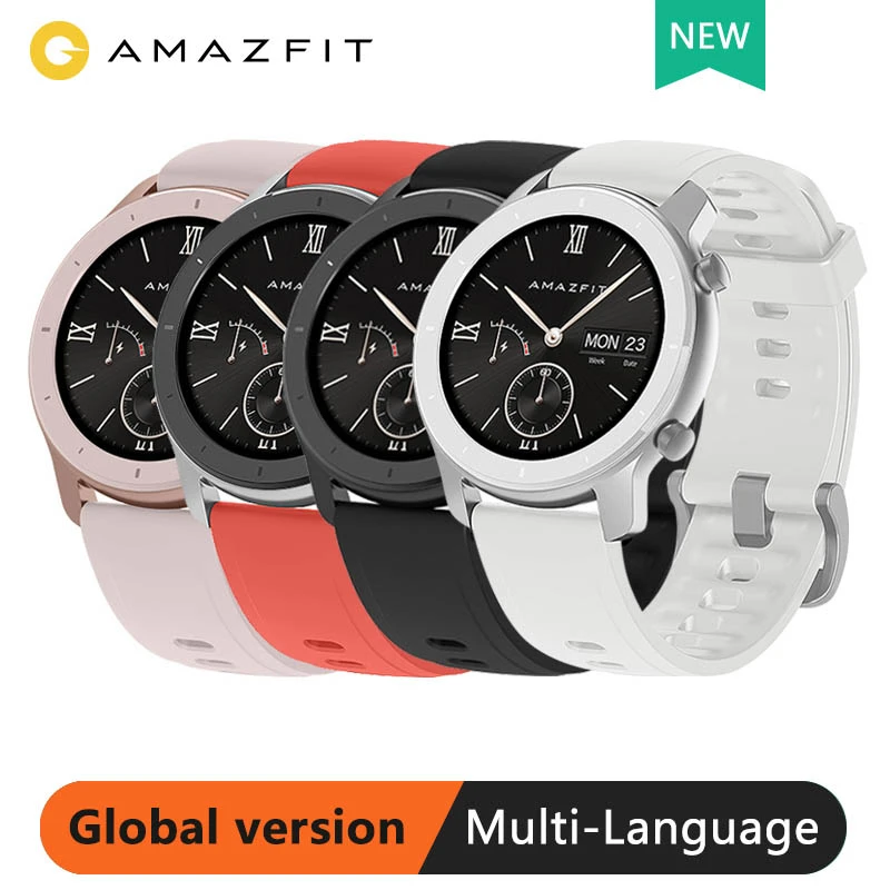 Global Xiaomi reloj inteligente Amazfit GTR 42mm días batería GPS y GLONASS Xiaomi reloj inteligente para mujer reloj de Xiaomi para hombres| | - AliExpress