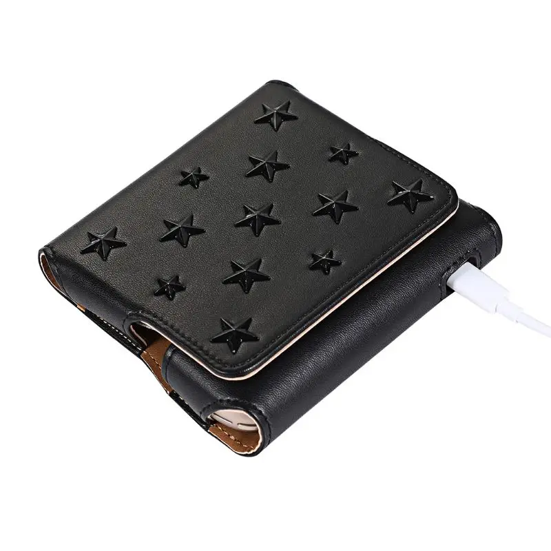 

PU Leather Denim Protective Case Pentagram Decoration Storage Bag Wallet Pouch Protector for IQOS 3.0 Accessories