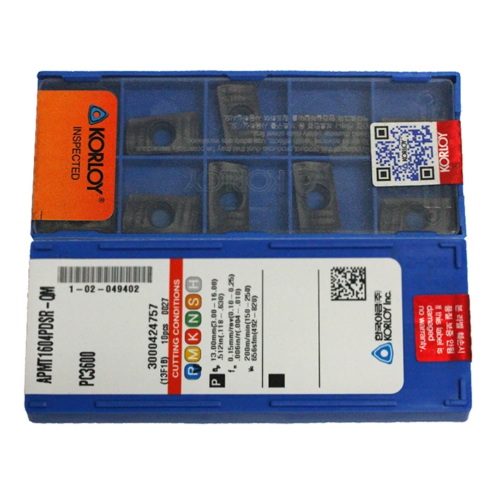 Оригинальные Корея KORLOY APMT1604PDR-K KF5900 APMT1604PDSR-OM PC3600(10 шт./лот) Высокое качество расточка вставка инструмента