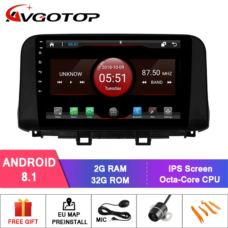 Flash Deal AVGOTOP Android 9 Bluetooth GPS Car Radio DVD Player For HYUNDAI ENCINO 2018 1