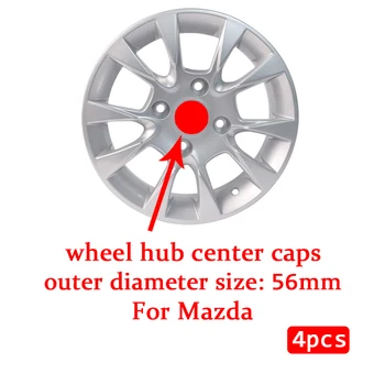 

4Pcs car wheel cover 56mm For Mazda 3 6 Axela CX-3 CX-4 CX-5 CX-8 CX9 wheel hubcaps Rims Emblem Badge Sticker Car Decor Gadgets