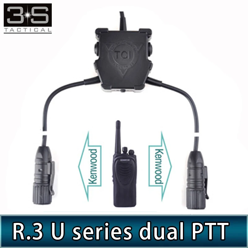 Аксессуары для гарнитуры Z-tactical R.3 U series dual PTT Kenwood коннектор страйкбола