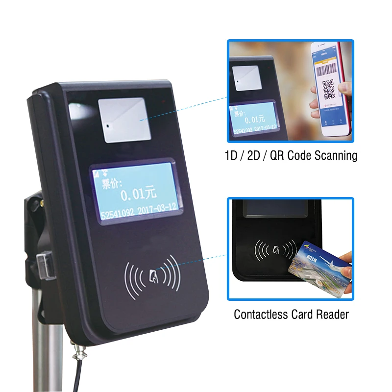 US $400.00 Linux 30 LED GPS 2D Barcode Wifi Smart Card Reader Bus Ticket Validator P18L2