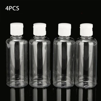 

4pcs/set 100ml Makeup Container Bottle Plastic Liquid Shampoo Clear Empty Squeeze Jar Lotion Multifunctional Travel Bottle