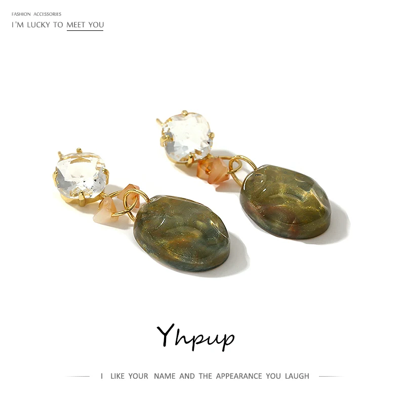 Yhpup модные полимерные геометрические длинные Винтажные серьги простой Bijoux Femme