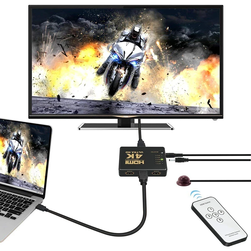 Мини-Коммутатор HDMI 4K HD1080P 3 5 портов HDMI Переключатель Селектор сплиттер с концентратором ИК пульт дистанционного управления для HD tv DVD tv BOX Z2