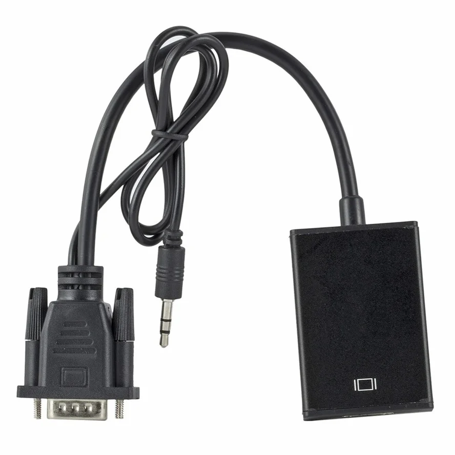 VGA Male to HDMI Female Adapter for PC Computer Laptop Game Player HDMI Cable Support Full HD 1080P HDTV Projector
