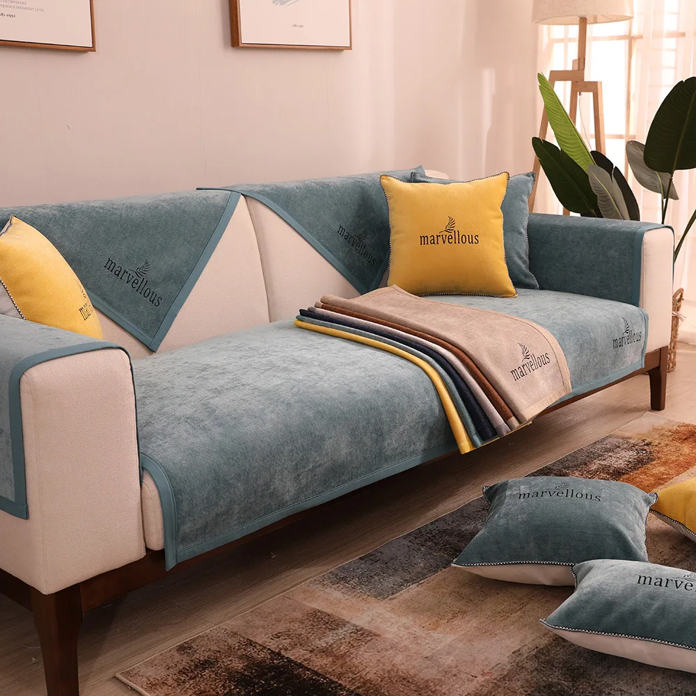 Funda de sofa водонепроницаемые Нескользящие Чехлы для дивана для гостиной скандинавские однотонные чехлы на диваны универсальные чехлы для мебели DW223
