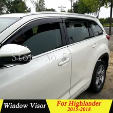 Для Toyota Highlander- Пластик черное окно козырек Vent Оттенки Защита от солнца дождь дефлектор гвардии авто аксессуары 4 шт./компл