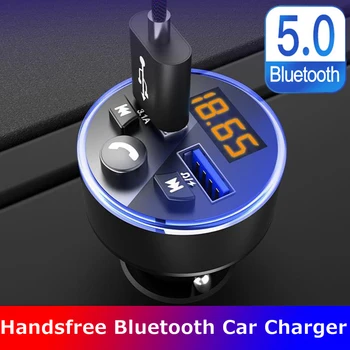 

3.1A Dual USB Car Charger Bluetooth FM Transmitter Car MP3 Player Handsfree Car Kit Voltage Detection Adapter Support U Disk