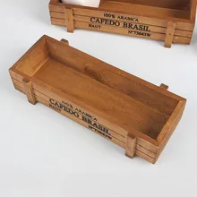 Lecho de planta de madera suculenta maceta de madera Vintage cajas de jardín mesa rectangular decoración para el hogar o la oficina caja de almacenamiento de artículos diversos