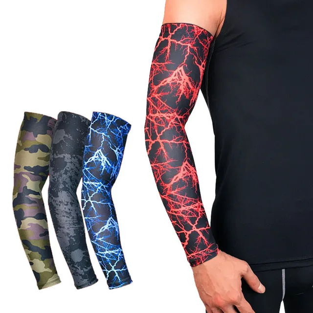 US $1.79 1Pcs UV Protection Running Cycling Arm Warmers Basketball Volleyball Arm Sleeves Bicycle Bike Arm C