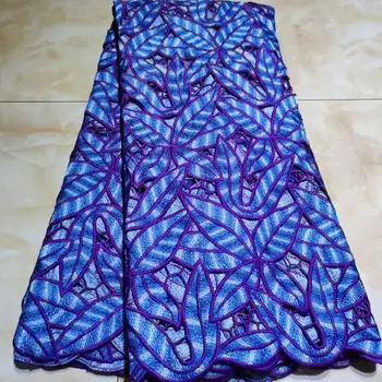 

African Cord Lace Fabric 2020 High Quality Guipure Cord Nigerian Water Soluble Lace Fabric French Net Lace with Stone for Dress