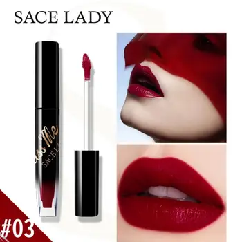 

SACE LADY 6 Colors Matte Lip Gloss Liquid Lipstick Makeup Red Tint Lip Stick Make Up Waterproof No Drying Cosmetics TSLM2