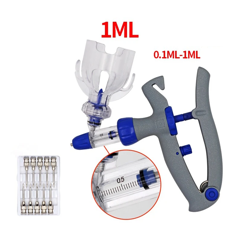 Continuous Vaccine Injection Poultry Adjustable Automatic 10 Needles 1 Pcs 0.1ml-5ml