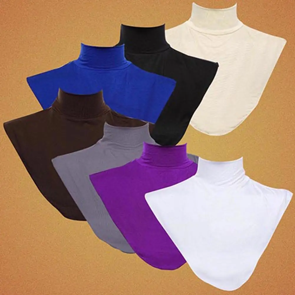 Women's Modal False Collar Hijab Moslem Islamic Pure Color Neck Wraps Cover Loop Scarf Female Turtleneck Detachable | Дом и сад