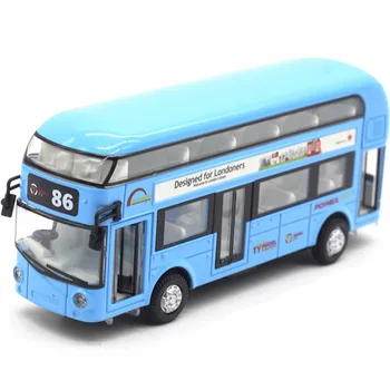 

Diecast London Bus Double Decker Bus Light & Music Open Door Design Metal Alloy Bus Design for Londoners Toys for Children