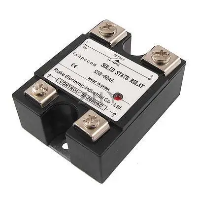 

Temprature Control Single Phase Solid State Relay SSR 60A 90-280V AC 24-480V AC