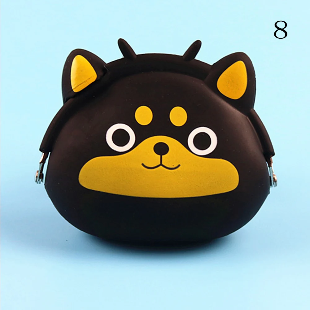 8 Lovely Women Coin Bag Silicone Storage Cute Animal Panda Cat Bear Mini Pouch Coin Bag Change Wallet Purse Hasp New Design Wallet - Цвет: 8
