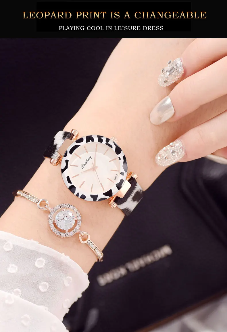Новые модные женские часы Montre Femme кожаная с леопардовым принтом аналоговые кварцевые часы женские наручные часы Reloj Mujer Zegarek Damski